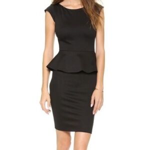 Alice + Olivia Employed Peplum Cap Sleeve Pencil Sheath Dress